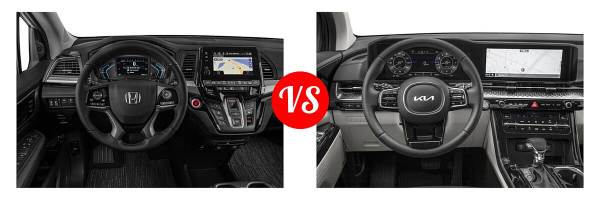 2022 Honda Odyssey Minivan Touring vs. 2022 Kia Cadenza Minivan SX Prestige - Dashboard Comparison