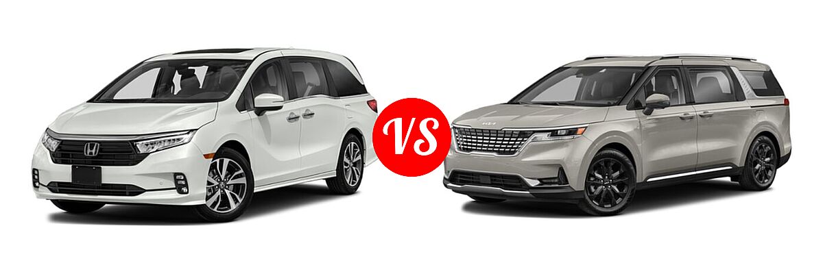 2022 Honda Odyssey Minivan Touring vs. 2022 Kia Cadenza Minivan SX - Front Left Comparison