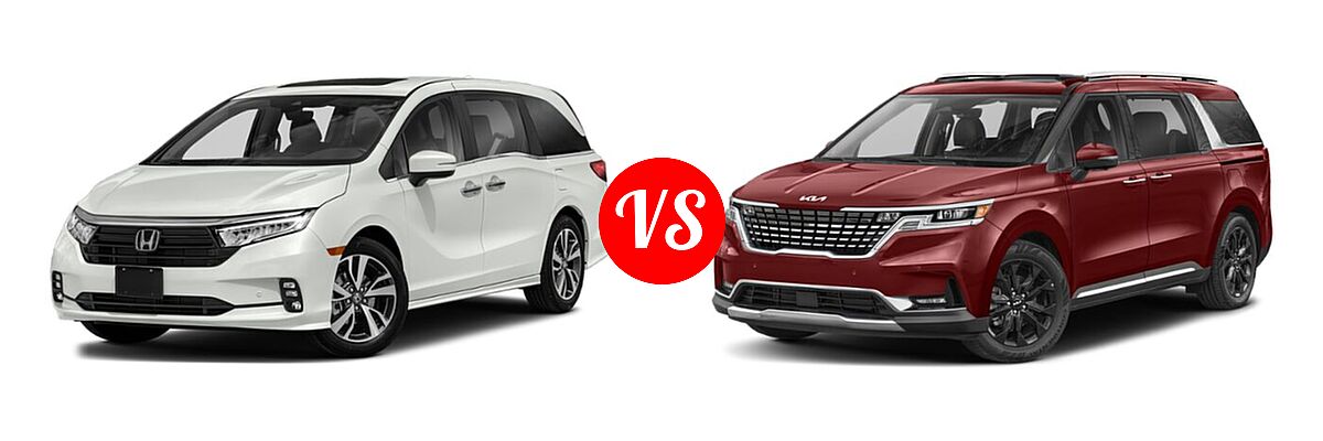 2022 Honda Odyssey Minivan Touring vs. 2022 Kia Cadenza Minivan SX Prestige - Front Left Comparison