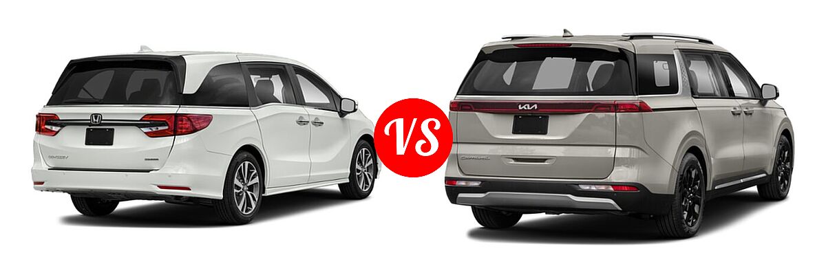 2022 Honda Odyssey Minivan Touring vs. 2022 Kia Cadenza Minivan SX - Rear Right Comparison