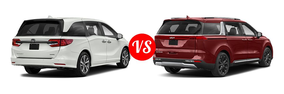 2022 Honda Odyssey Minivan Touring vs. 2022 Kia Cadenza Minivan SX Prestige - Rear Right Comparison
