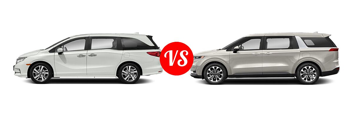 2022 Honda Odyssey Minivan Touring vs. 2022 Kia Cadenza Minivan EX - Side Comparison