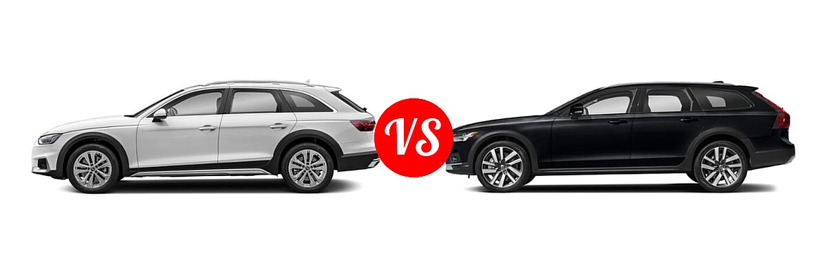 2022 Audi A4 allroad Wagon Premium / Premium Plus / Prestige vs. 2022 Volvo C30 Wagon B6 AWD - Side Comparison