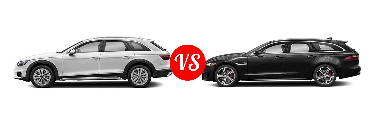 2022 Audi A4 allroad Wagon Premium / Premium Plus / Prestige vs. 2020 Jaguar XF Wagon Prestige / S - Side Comparison