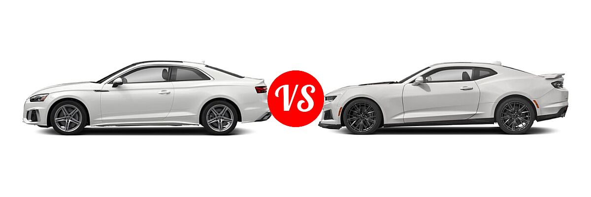 2022 Audi A5 Coupe S line Premium / S line Premium Plus / S line Prestige vs. 2022 Chevrolet Camaro Coupe ZL1 - Side Comparison
