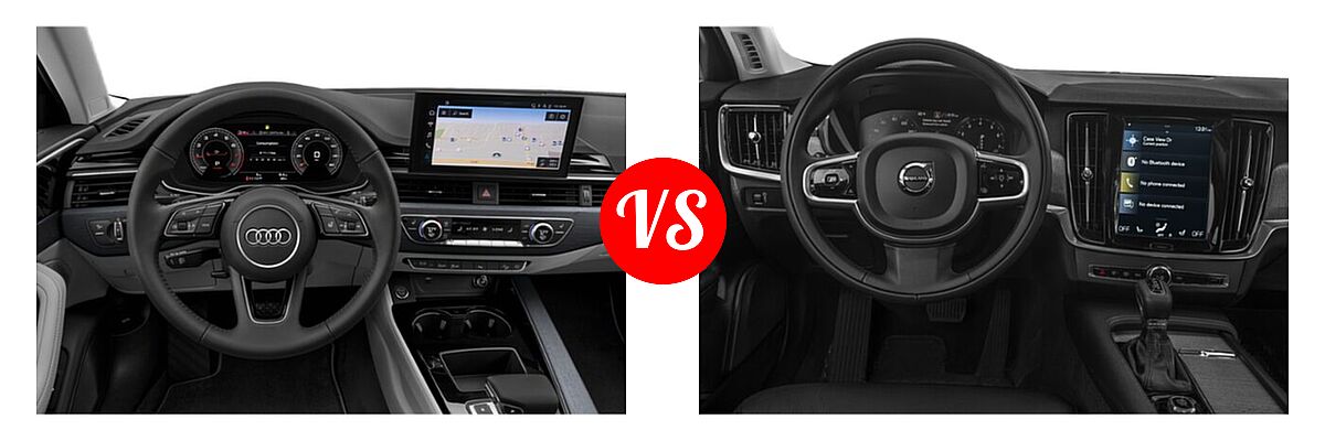 2022 Audi A4 allroad vs. 2022 Volvo V90 Cross Country - Dashboard Comparison