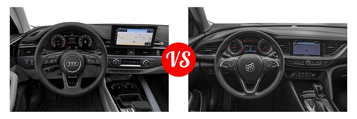 2022 Audi A4 allroad Wagon Premium / Premium Plus / Prestige vs. 2020 Buick Regal TourX Wagon 5dr Wgn AWD / Essence / Preferred - Dashboard Comparison