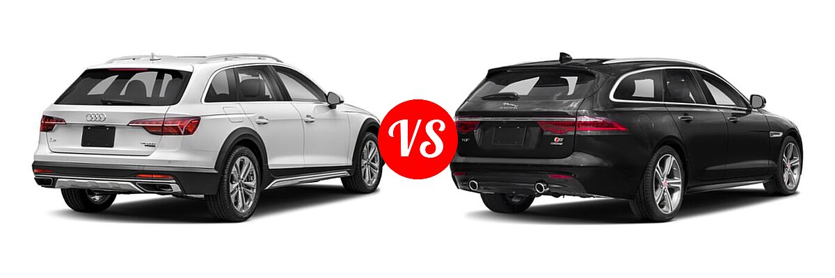 2022 Audi A4 allroad Wagon Premium / Premium Plus / Prestige vs. 2020 Jaguar XF Wagon Prestige / S - Rear Right Comparison
