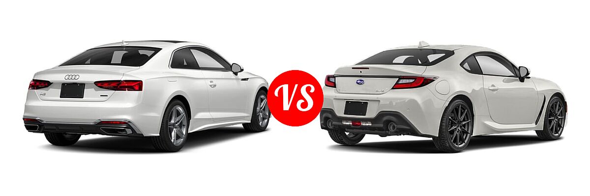 2022 Audi A5 Coupe S line Premium / S line Premium Plus / S line Prestige vs. 2022 Subaru BRZ Coupe Limited - Rear Right Comparison