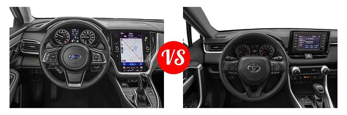 2022 Subaru Outback SUV Onyx Edition XT vs. 2022 Toyota RAV4 SUV XLE / XLE Premium - Dashboard Comparison