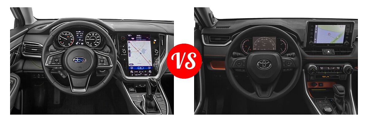 2022 Subaru Outback SUV Onyx Edition XT vs. 2022 Toyota RAV4 SUV Adventure - Dashboard Comparison