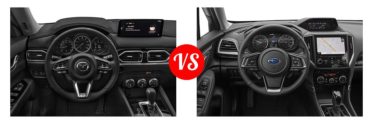 2021 Mazda CX-5 SUV Sport vs. 2021 Subaru Forester SUV Touring - Dashboard Comparison