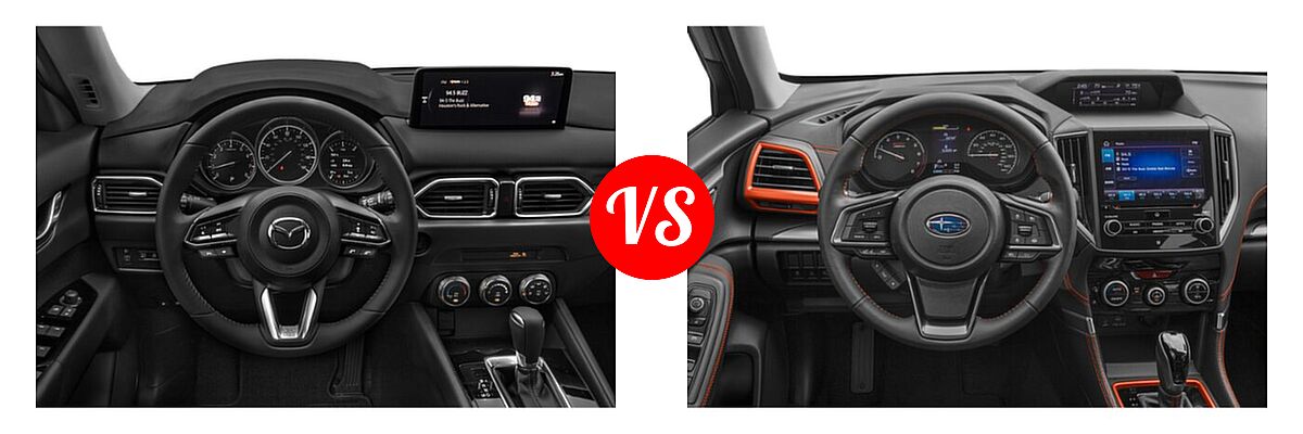 2021 Mazda CX-5 SUV Sport vs. 2021 Subaru Forester SUV Sport - Dashboard Comparison