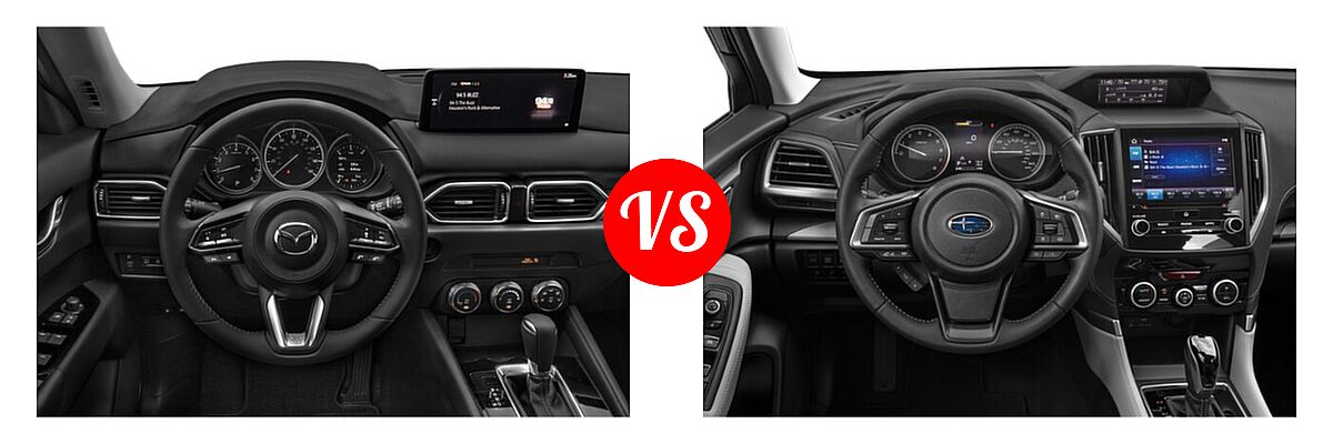 2021 Mazda CX-5 SUV Sport vs. 2021 Subaru Forester SUV Limited - Dashboard Comparison