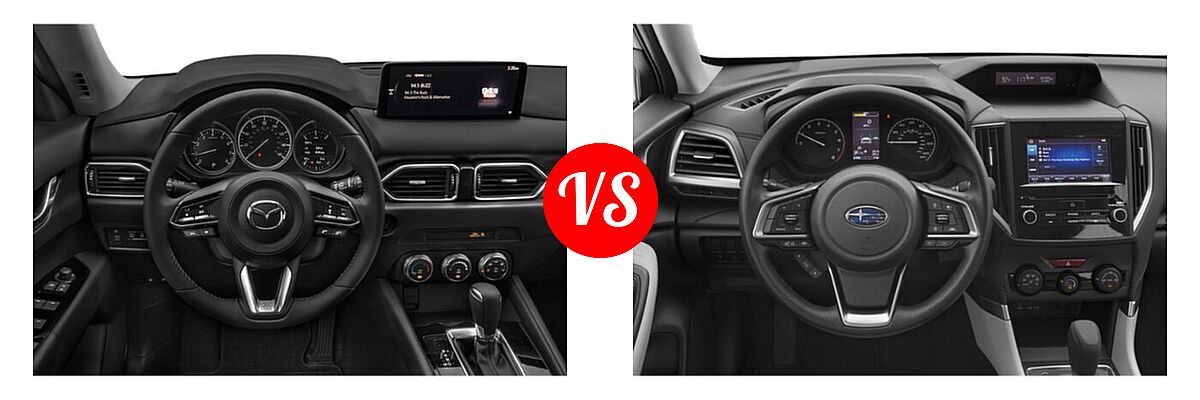 2021 Mazda CX-5 SUV Sport vs. 2021 Subaru Forester SUV CVT / Premium - Dashboard Comparison