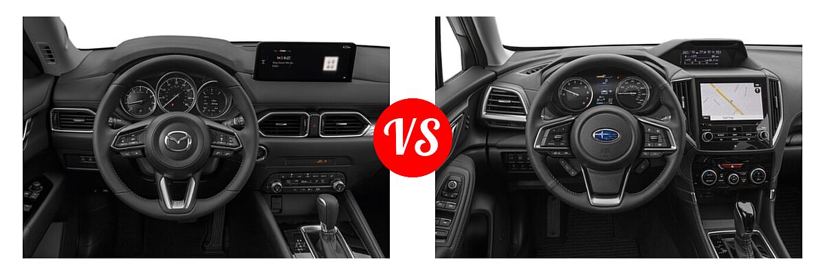 2021 Mazda CX-5 SUV Touring vs. 2021 Subaru Forester SUV Touring - Dashboard Comparison