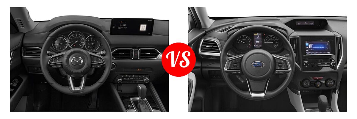 2021 Mazda CX-5 SUV Touring vs. 2021 Subaru Forester SUV CVT / Premium - Dashboard Comparison