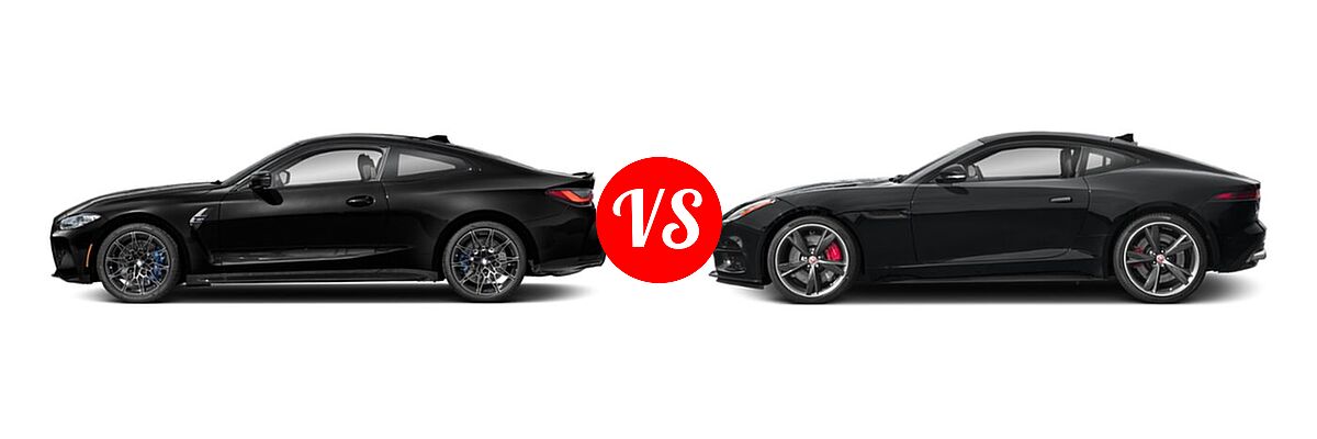 2021 BMW M4 Coupe Competition / Coupe vs. 2018 Jaguar F-TYPE Coupe R-Dynamic - Side Comparison