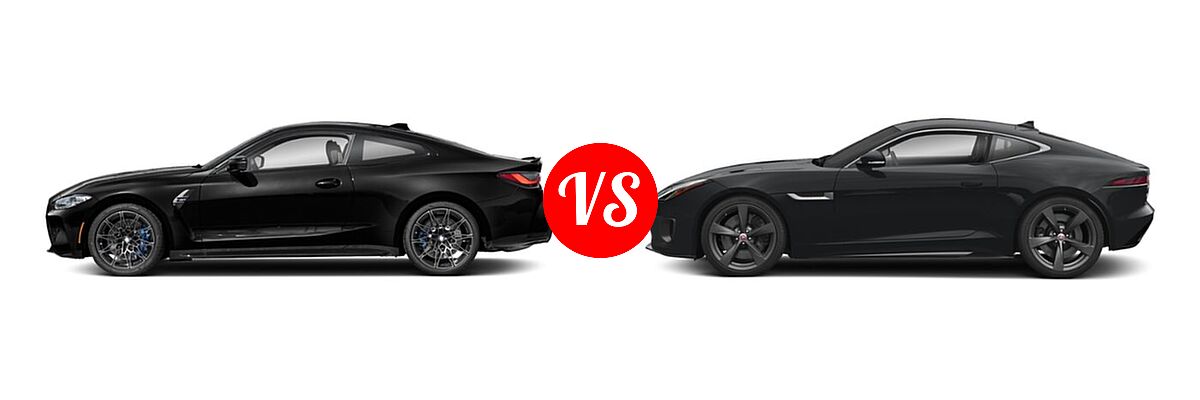 2021 BMW M4 Coupe Competition / Coupe vs. 2018 Jaguar F-TYPE Coupe 400 Sport - Side Comparison