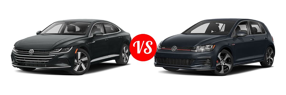 2021 Volkswagen Arteon Hatchback SE vs. 2021 Volkswagen Golf GTI Hatchback S - Front Left Comparison