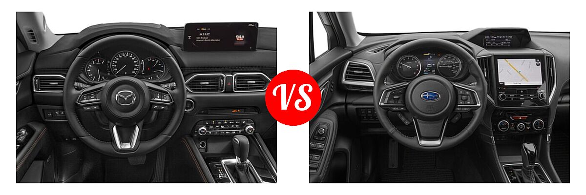 2021 Mazda CX-5 SUV Grand Touring Reserve vs. 2021 Subaru Forester SUV Touring - Dashboard Comparison
