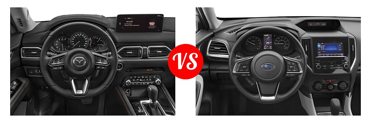 2021 Mazda CX-5 SUV Grand Touring Reserve vs. 2021 Subaru Forester SUV CVT / Premium - Dashboard Comparison