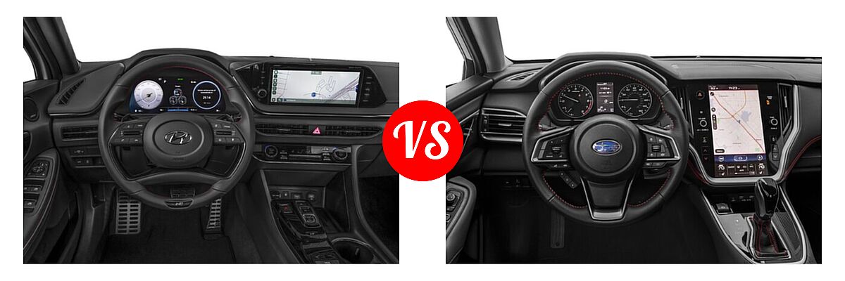 2021 Hyundai Sonata Sedan N Line vs. 2021 Subaru Legacy Sedan Sport - Dashboard Comparison