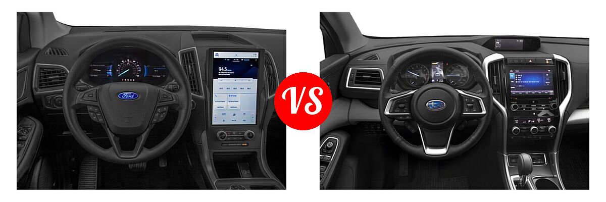 2021 Ford Edge SUV SE / ST / ST-Line vs. 2021 Subaru Ascent SUV Limited - Dashboard Comparison