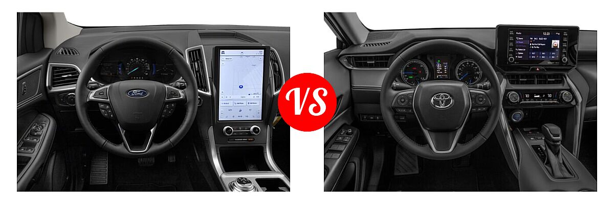 2021 Ford Edge SUV SEL / Titanium vs. 2021 Toyota Venza SUV LE - Dashboard Comparison