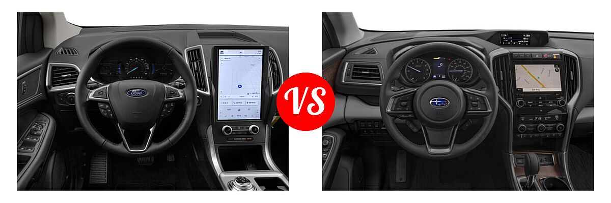 2021 Ford Edge SUV SEL / Titanium vs. 2021 Subaru Ascent SUV Touring - Dashboard Comparison
