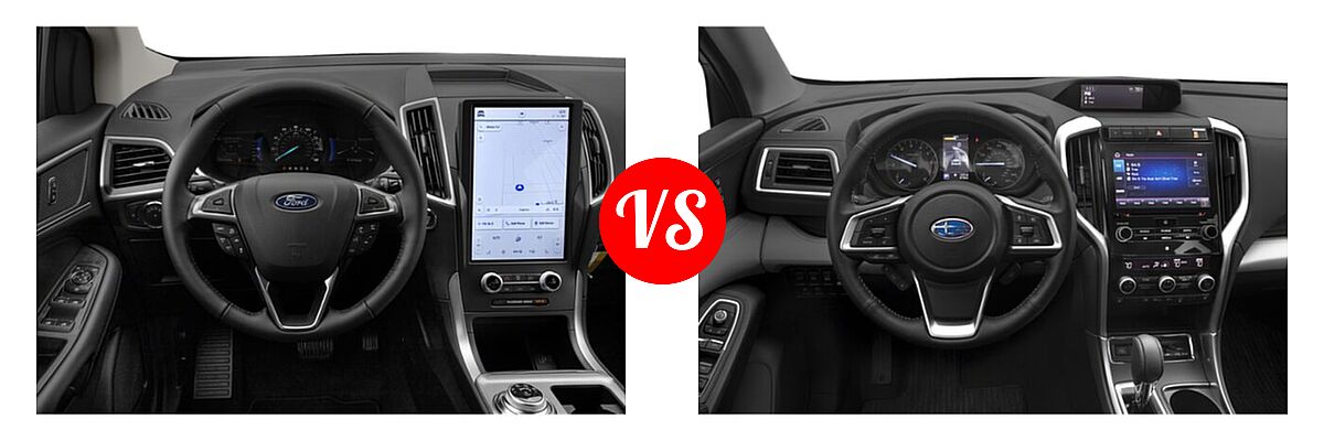 2021 Ford Edge SUV SEL / Titanium vs. 2021 Subaru Ascent SUV Limited - Dashboard Comparison