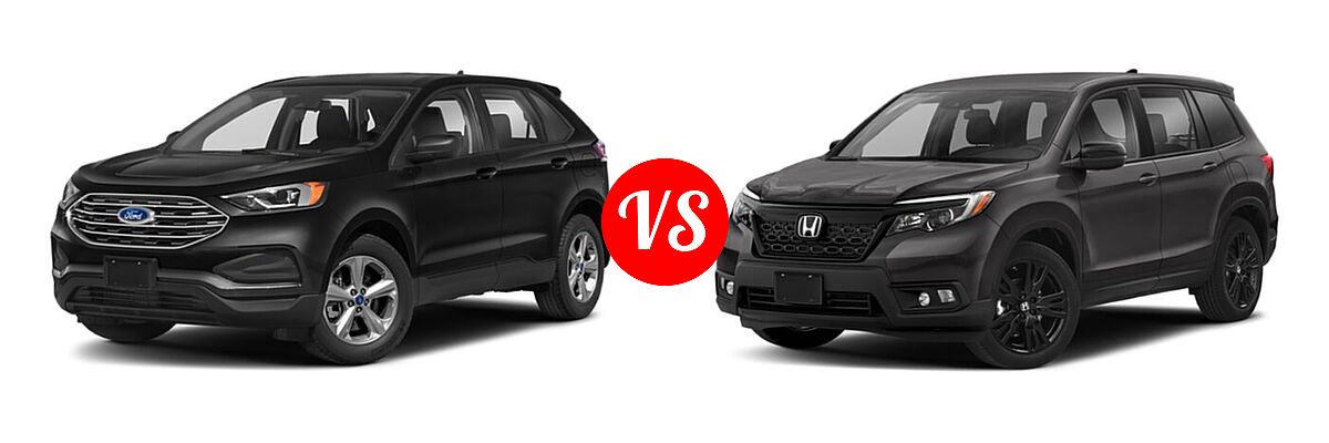 2021 Ford Edge SUV SE / ST / ST-Line vs. 2021 Honda Passport SUV Sport - Front Left Comparison