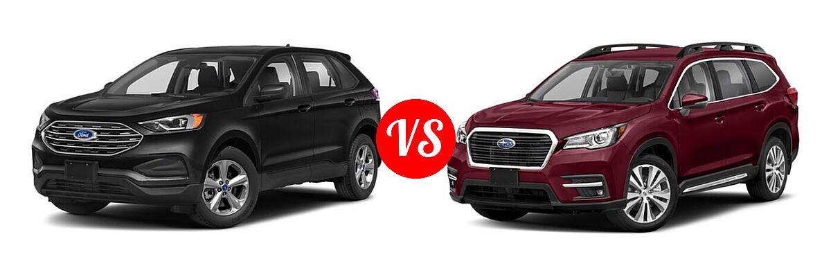 2021 Ford Edge SUV SE / ST / ST-Line vs. 2021 Subaru Ascent SUV Limited - Front Left Comparison