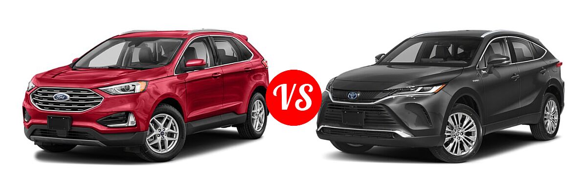 2021 Ford Edge SUV SEL / Titanium vs. 2021 Toyota Venza SUV Limited / XLE - Front Left Comparison