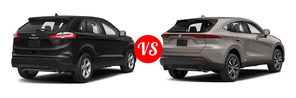 2021 Ford Edge SUV SE / ST / ST-Line vs. 2021 Toyota Venza SUV LE - Rear Right Comparison