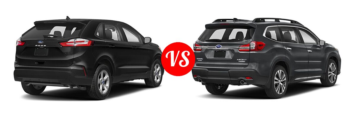 2021 Ford Edge SUV SE / ST / ST-Line vs. 2021 Subaru Ascent SUV Touring - Rear Right Comparison