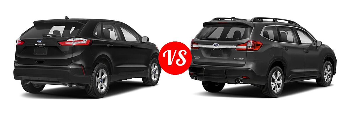 2021 Ford Edge SUV SE / ST / ST-Line vs. 2021 Subaru Ascent SUV 8-Passenger - Rear Right Comparison