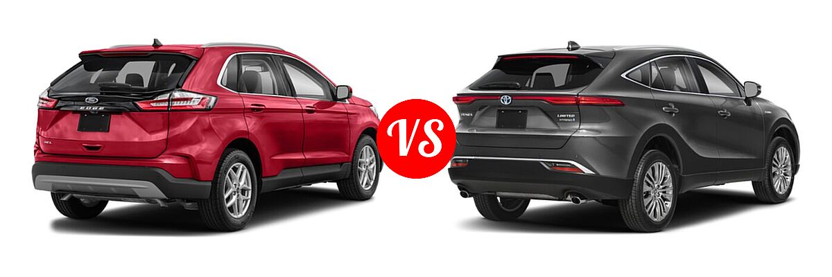 2021 Ford Edge SUV SEL / Titanium vs. 2021 Toyota Venza SUV Limited / XLE - Rear Right Comparison