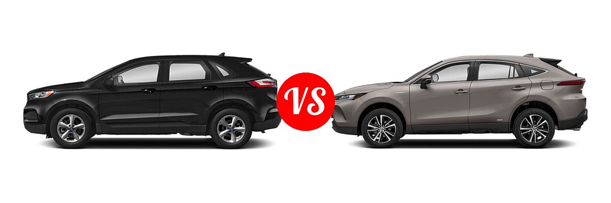 2021 Ford Edge SUV SE / ST / ST-Line vs. 2021 Toyota Venza SUV LE - Side Comparison