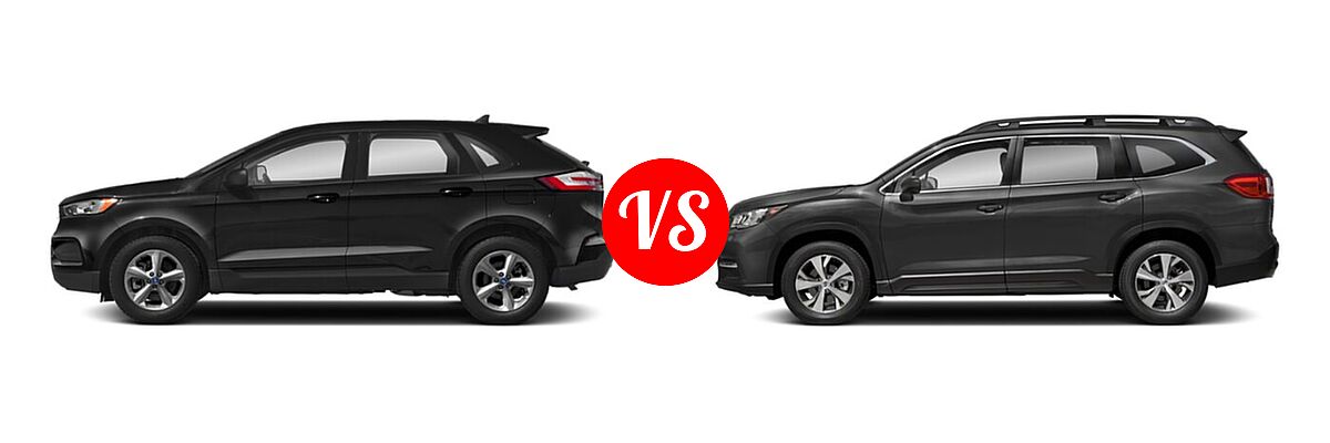2021 Ford Edge SUV SE / ST / ST-Line vs. 2021 Subaru Ascent SUV 8-Passenger - Side Comparison
