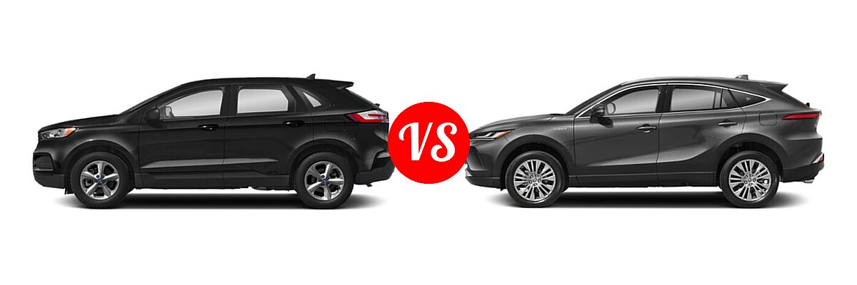 2021 Ford Edge SUV SE / ST / ST-Line vs. 2021 Toyota Venza SUV Limited / XLE - Side Comparison