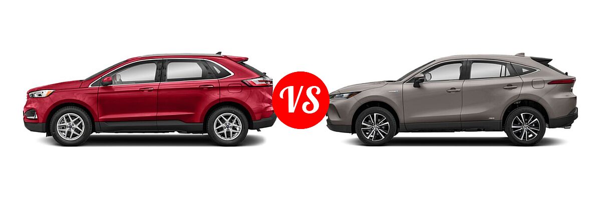 2021 Ford Edge SUV SEL / Titanium vs. 2021 Toyota Venza SUV LE - Side Comparison