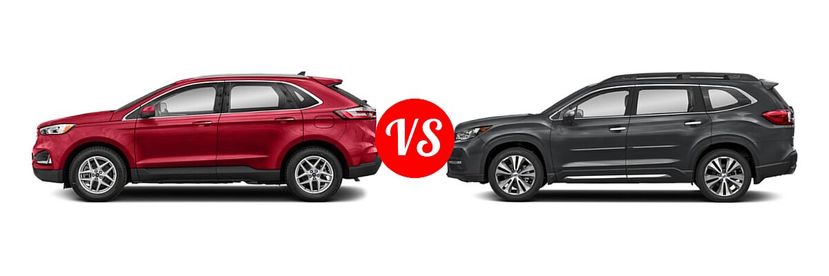 2021 Ford Edge SUV SEL / Titanium vs. 2021 Subaru Ascent SUV Touring - Side Comparison