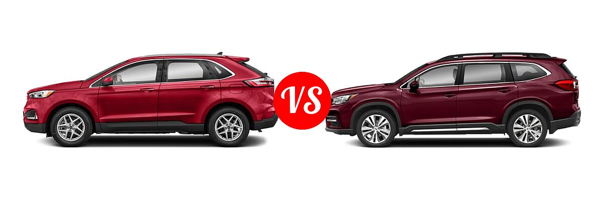 2021 Ford Edge SUV SEL / Titanium vs. 2021 Subaru Ascent SUV Limited - Side Comparison