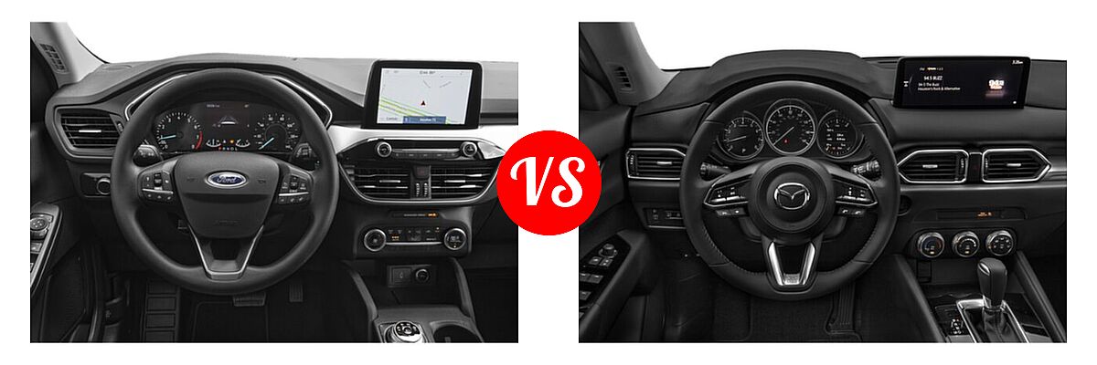 2021 Ford Escape SUV Hybrid SE Hybrid vs. 2021 Mazda CX-5 SUV Sport - Dashboard Comparison