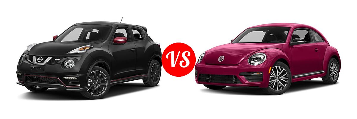 2017 Nissan Juke Hatchback NISMO vs. 2017 Volkswagen Beetle Hatchback #PinkBeetle - Front Left Comparison