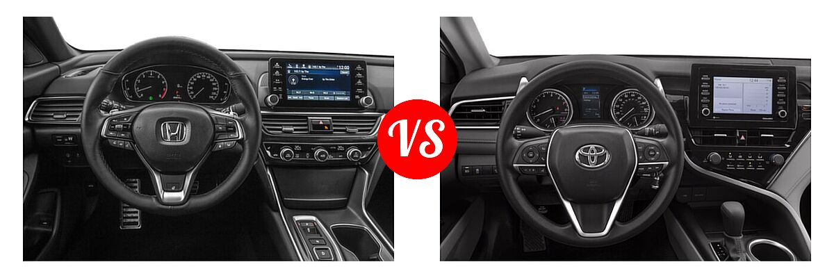 2021 Honda Accord Sedan LX vs. 2021 Toyota Camry Sedan LE - Dashboard Comparison