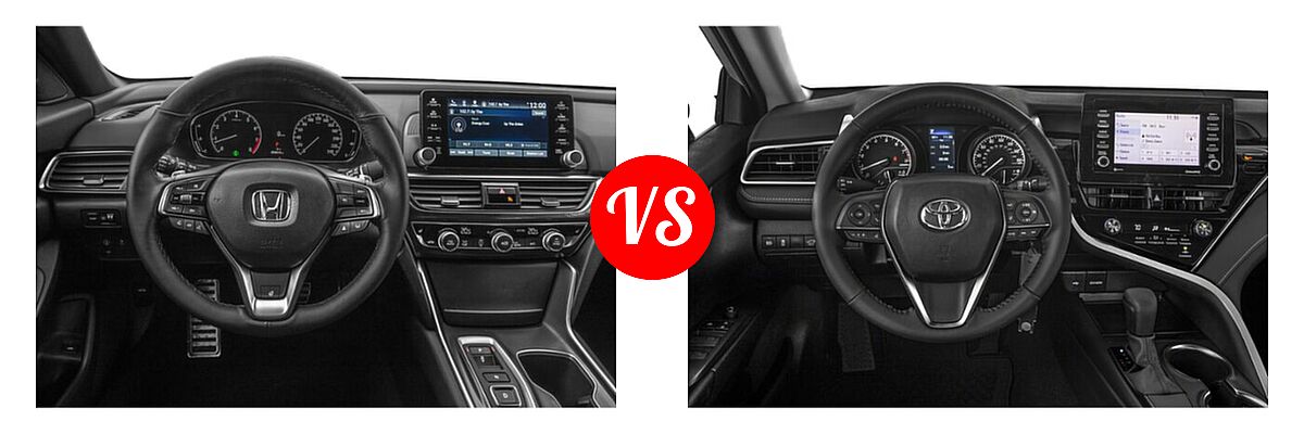 2021 Honda Accord Sedan LX vs. 2021 Toyota Camry Sedan SE Nightshade - Dashboard Comparison