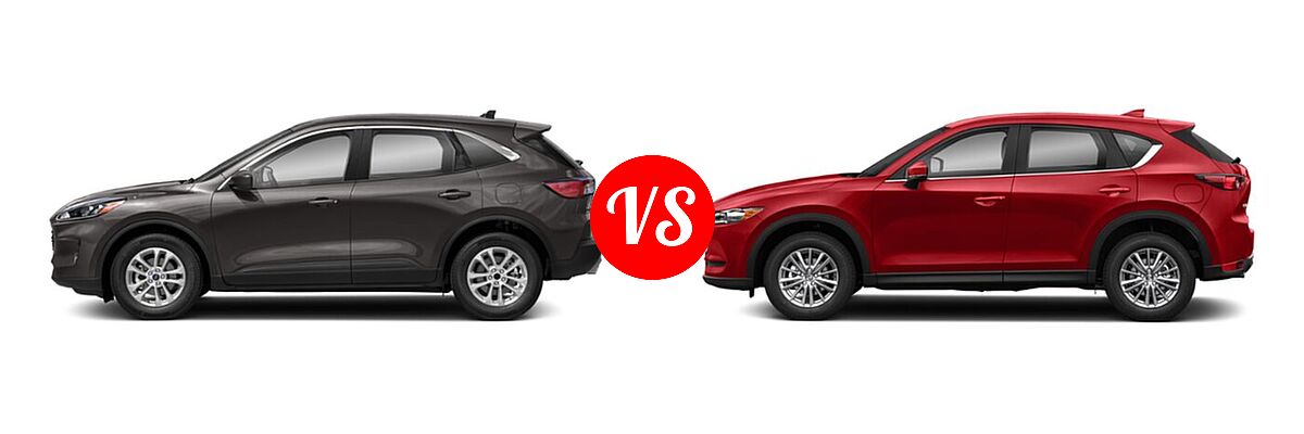 2021 Ford Escape SUV Hybrid SE Hybrid vs. 2021 Mazda CX-5 SUV Sport - Side Comparison