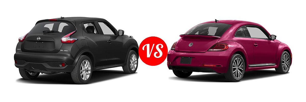 2017 Nissan Juke Hatchback SL vs. 2017 Volkswagen Beetle Hatchback #PinkBeetle - Rear Right Comparison
